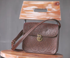 Vintage Retro Square Shoulder Bag with Buckle