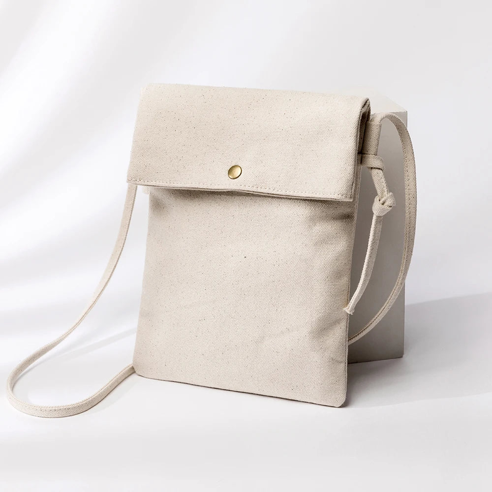 Literary Fairy Canvas Messenger Bag with Shoulder Strap
