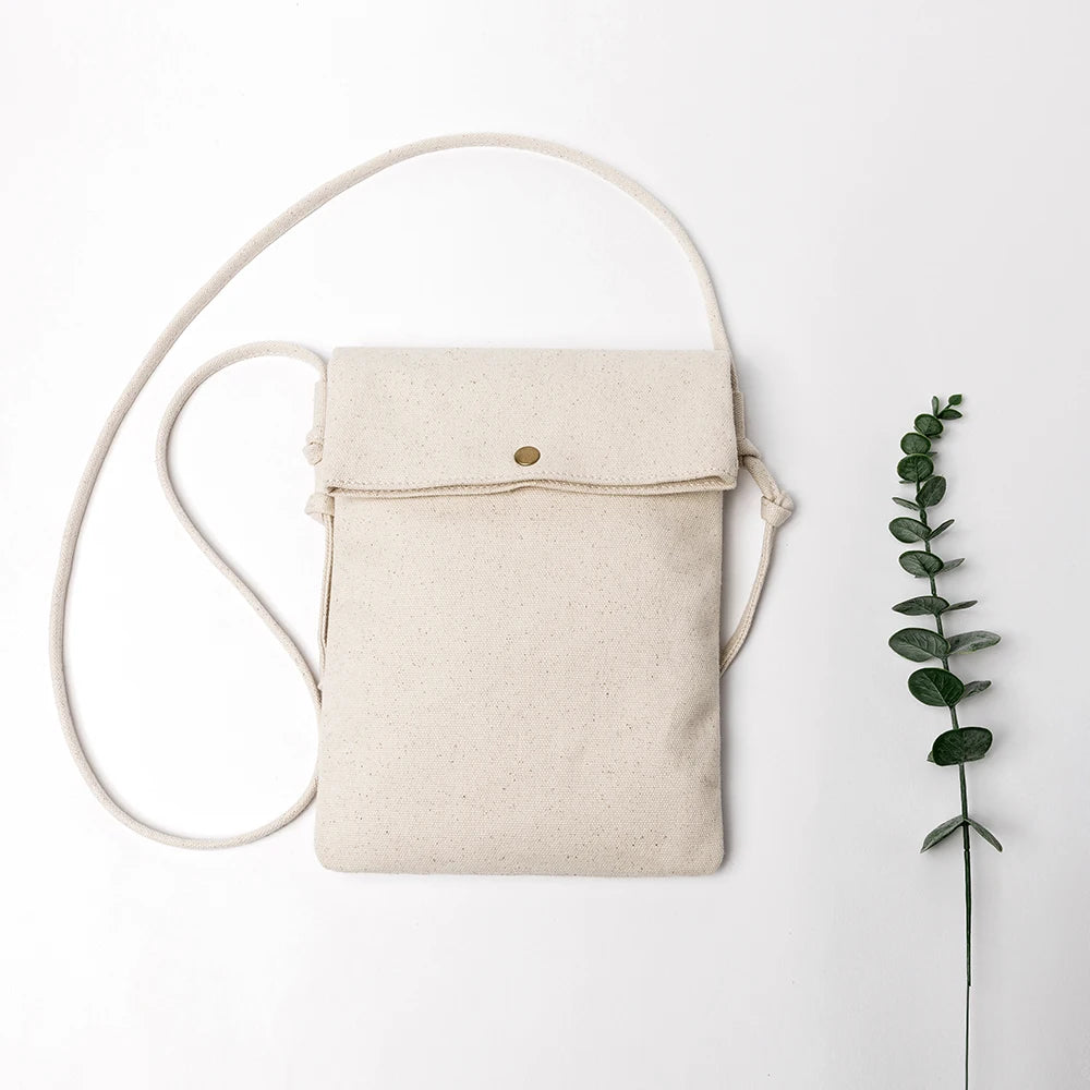 Literary Fairy Canvas Messenger Bag with Shoulder Strap