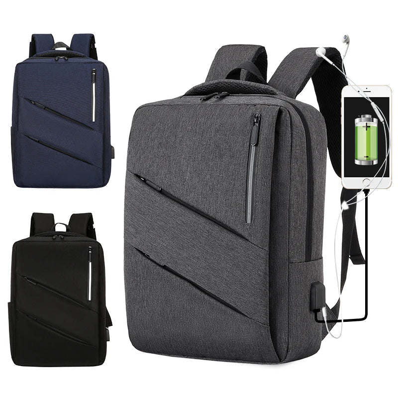 Litthing Laptop Backpack Men Women 14 Inch USB Charging Business Waterproof Trav