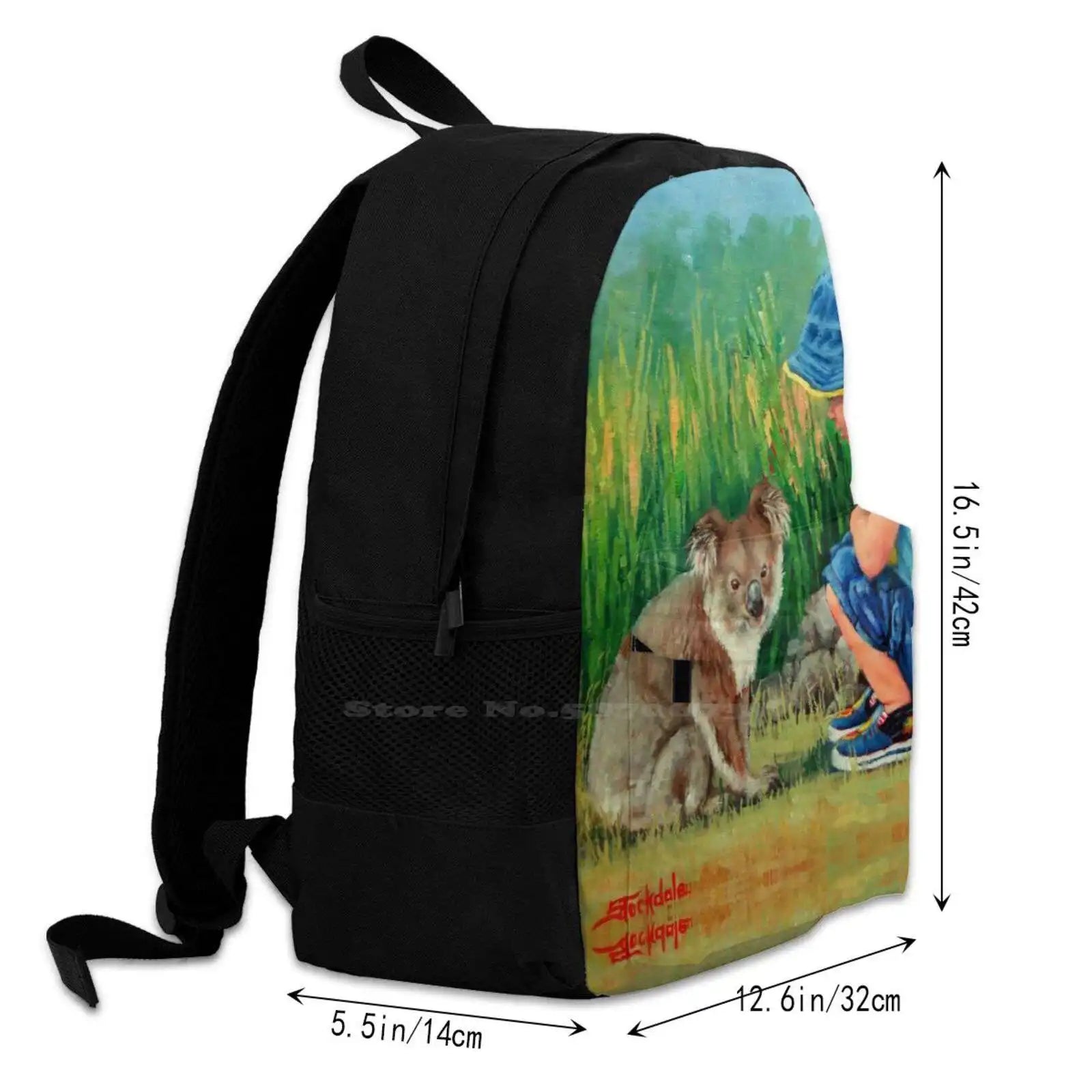 Koala Painting Backpack for Boys - Cute & Colorful School Bag