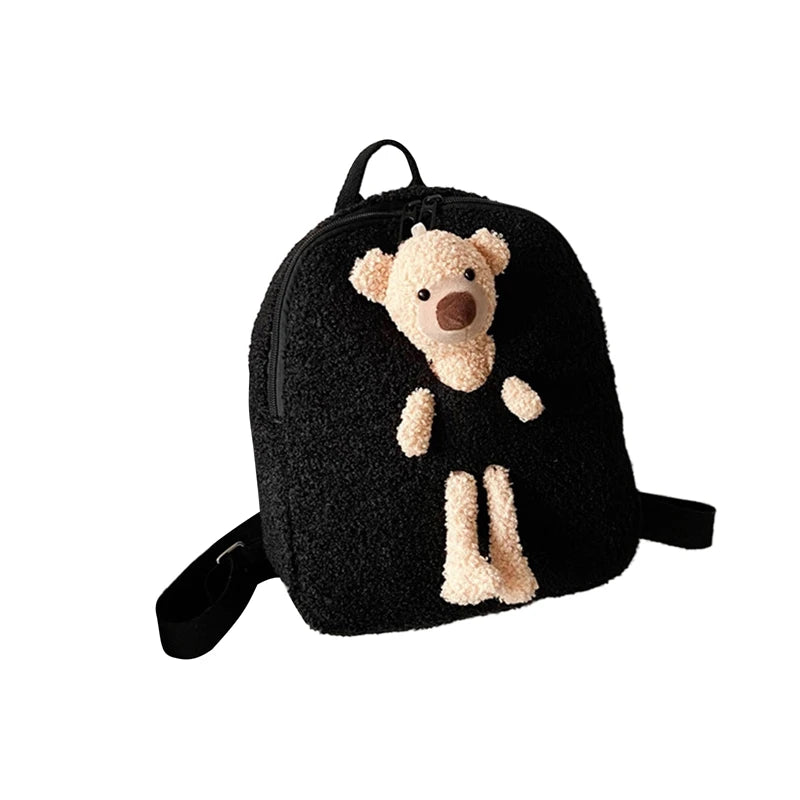 Cartoon 3D Bear Plush Kids Backpack