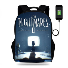 Little Nightmares USB Charging Backpack Bag Unisex School Travel Bags