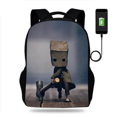Little Nightmares USB Charging Backpack Bag Unisex School Travel Bags