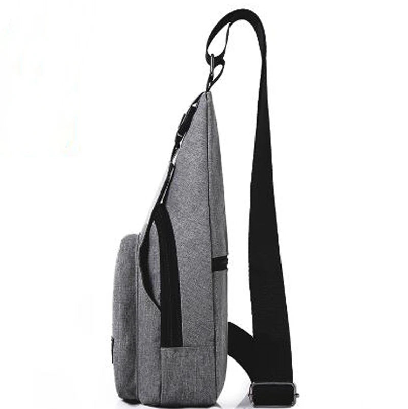 Men's Anti-theft Nylon Chest Sling Bag Waterproof Cross Body Pack