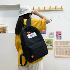 Locking Backpack Lady Large Nylon Bag Backpack Student Capacity Solid Bag Teal