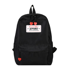 Locking Backpack Lady Large Nylon Bag Backpack Student Capacity Solid Bag Teal