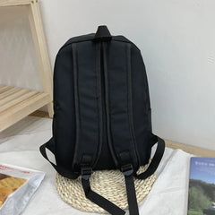 Locking Backpack Lady Large Nylon Bag Backpack Student Capacity Solid Bag Teal