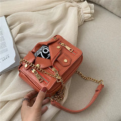 Locomotive Women's Bag Chain Messenger Single Shoulder Jacket