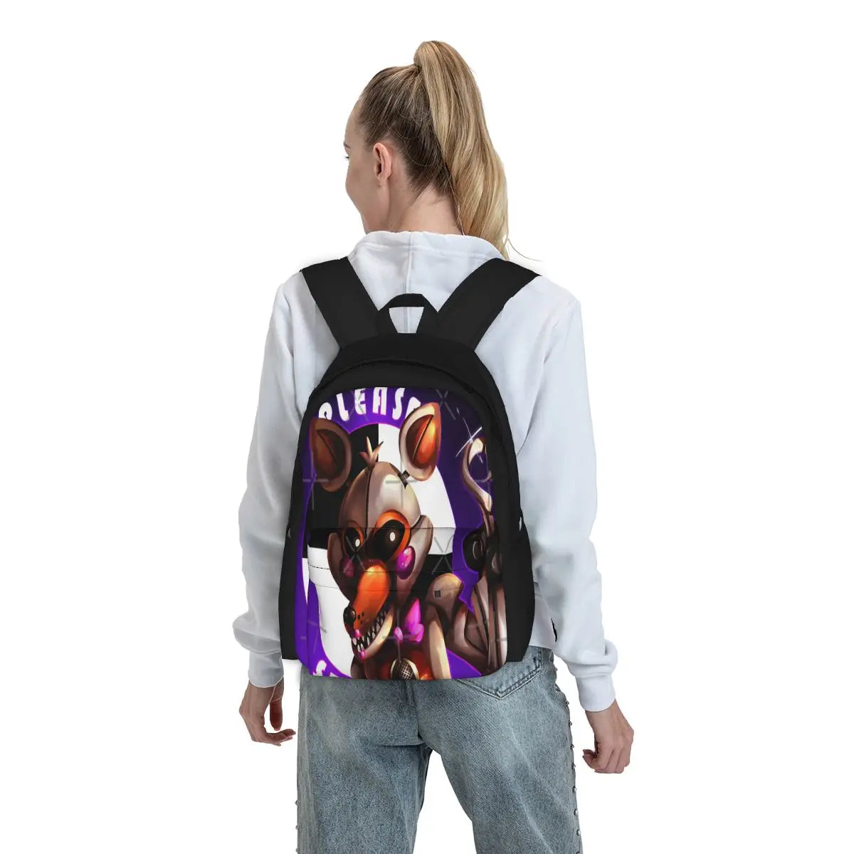 Lolbit Backpacks Men Women Zipper Bag