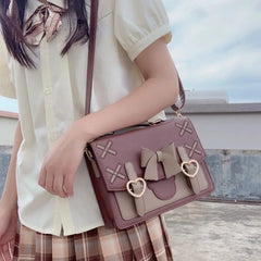 Lolita Shoulder Bag Women Backpack Bowknot Messenger Crossbody Handbag