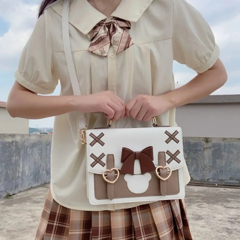 Lolita Shoulder Bag Women Backpack Bowknot Messenger Crossbody Handbag
