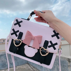 Lolita Shoulder Bag Women Backpack Bowknot Messenger Crossbody Handbag