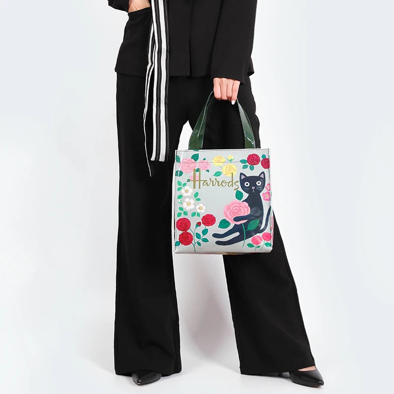 London Style Eco-Friendly Flower Tote Shopper Bag