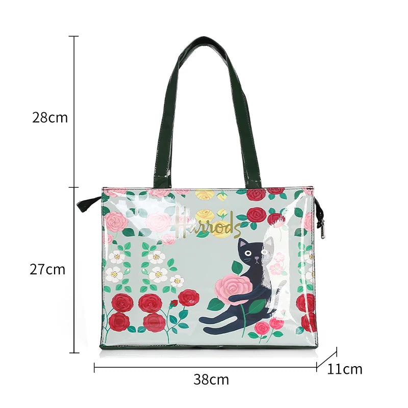 London Style Eco-Friendly Flower Tote Shopper Bag