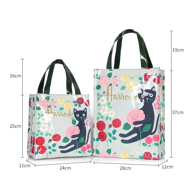 London Style Eco-Friendly Flower Tote Shopper Bag
