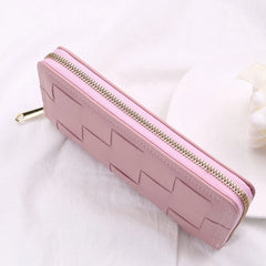 Long Clutch Wallet Zipper Purse with Wrist Strap