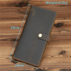 Vintage Leather Men Wallet Long Male Purse