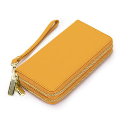 Women's Leather Long Wallet Money Coin Holder Purse Zipper