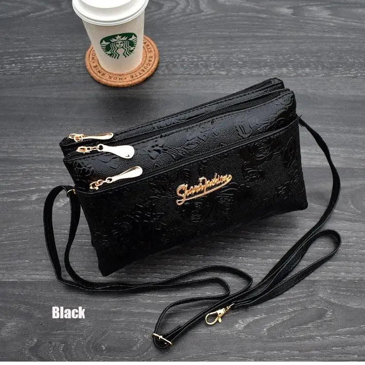 3D Knurling Leather Wallet Clutch Bag for Women