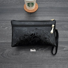 3D Knurling Leather Wallet Clutch Bag for Women