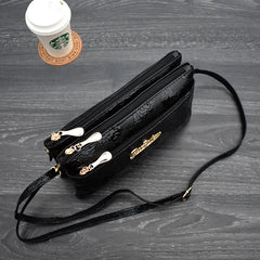 3D Knurling Leather Wallet Clutch Bag for Women