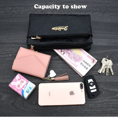 3D Knurling Leather Wallet Clutch Bag for Women