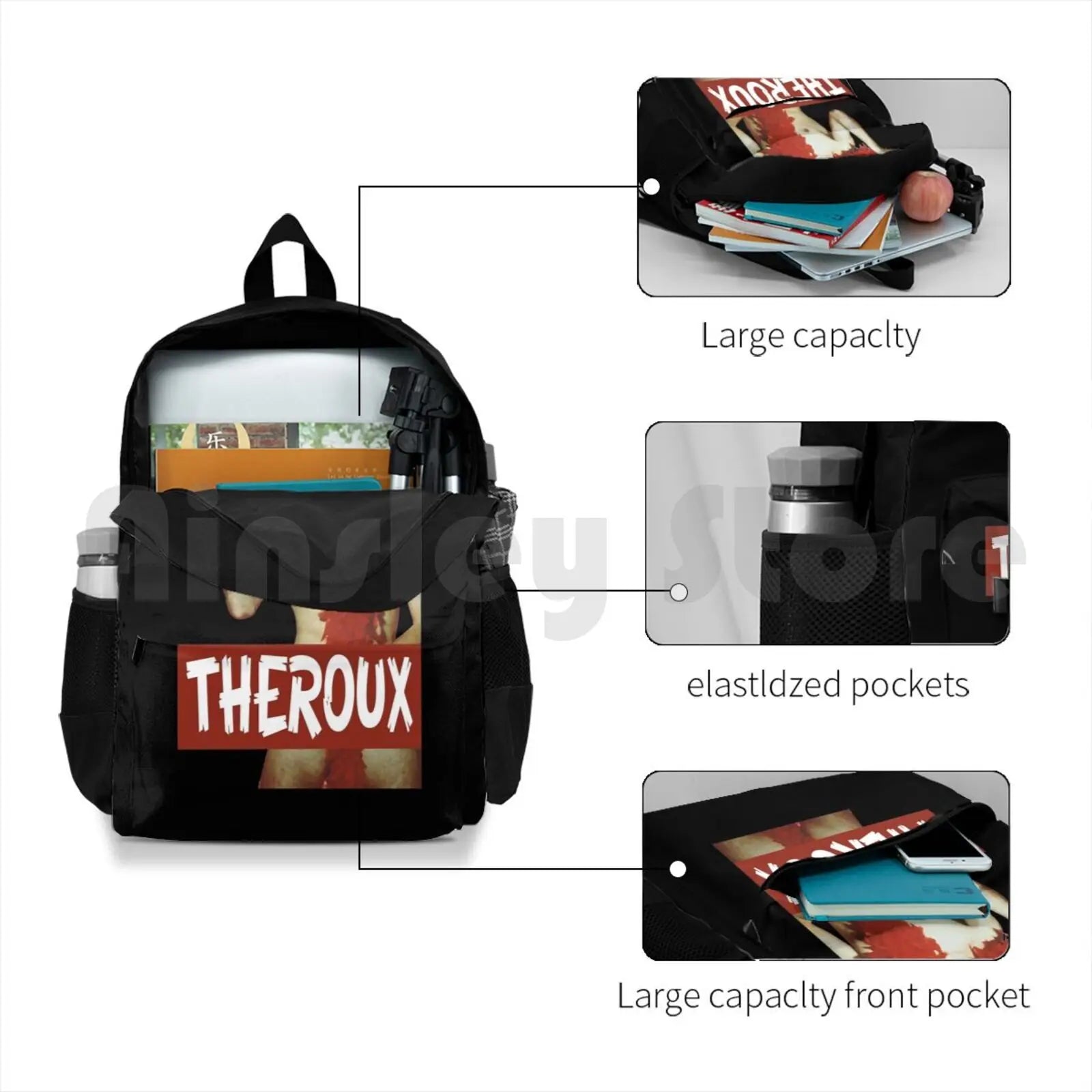 Louis Theroux Waterproof Hiking Backpack - Weird Documentary Young