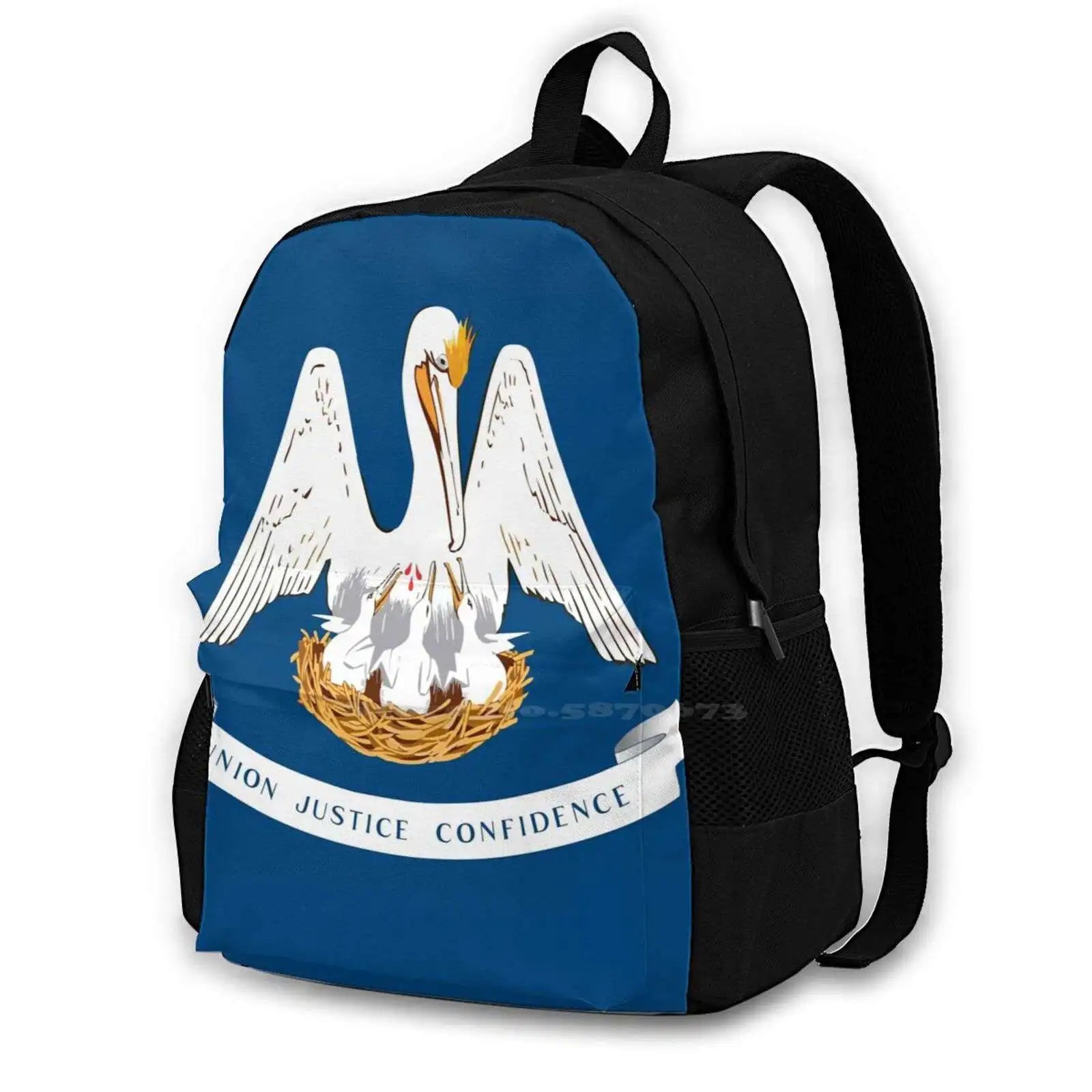 Louisiana Flag Backpack Laptop Travel Bags State Child