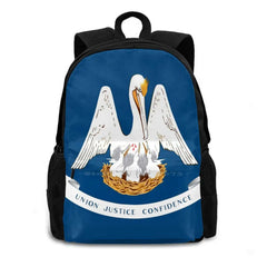 Louisiana Flag Backpack Laptop Travel Bags State Child