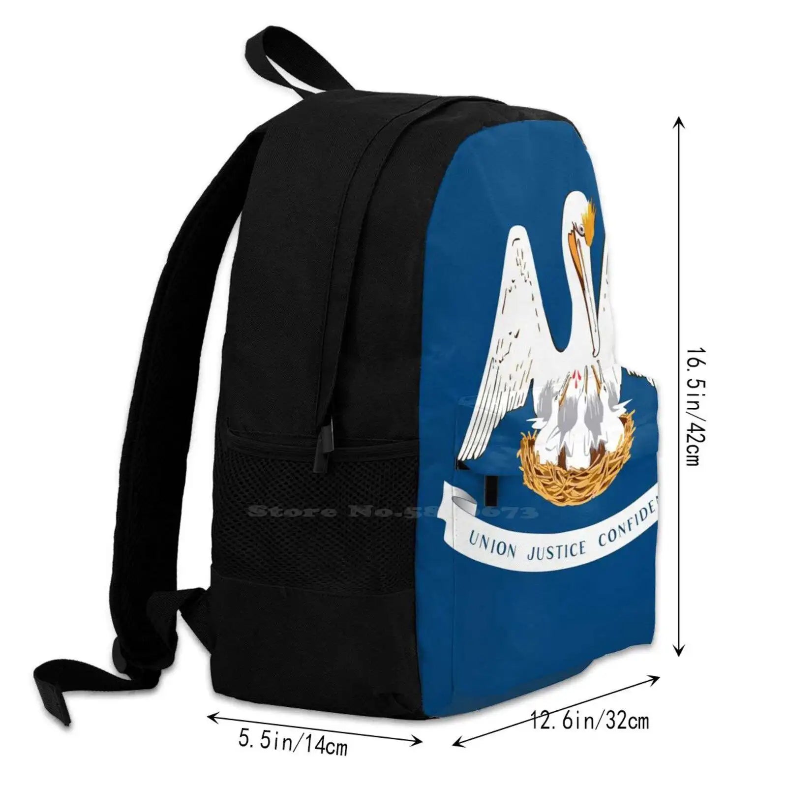 Louisiana Flag Backpack Laptop Travel Bags State Child