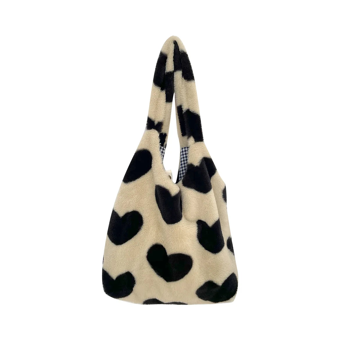 Furry Heart Plush Vest Shoulder Bag for Women