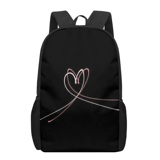 Love Heart Rose School Bags 3D Print Kids Backpack Schoolbags For Girls Boys