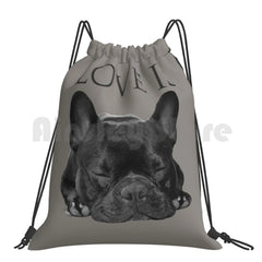 French Bulldog Backpack Drawstring Bag Riding Climbing Gym Bag