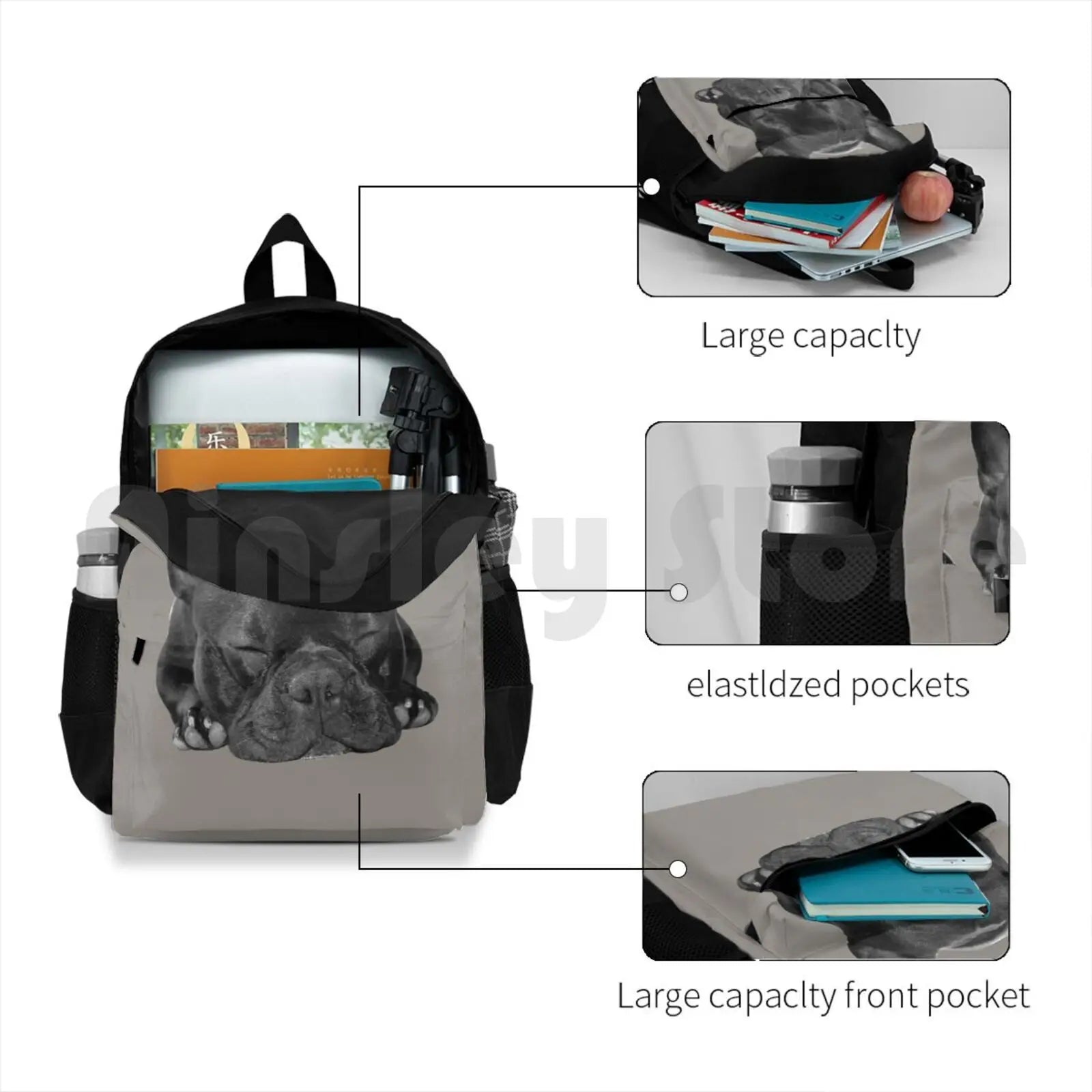 French Bulldog Outdoor Hiking Backpack for Sports