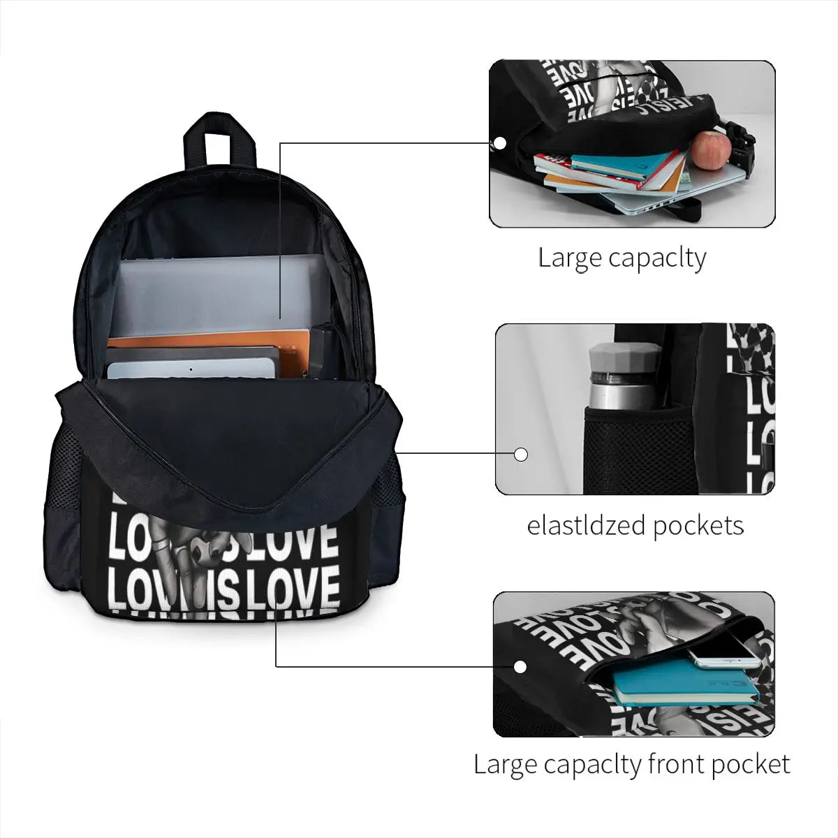 Love Is Love 1 Backpacks Men's Backpacks Bags For Women Anime Your Class