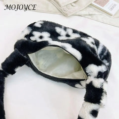 Soft Fur Winter Shoulder Bag Zipper Armpit Bag for Women