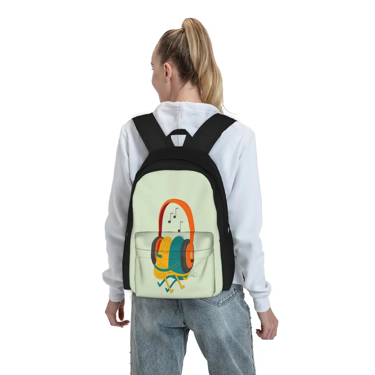 Love Song Backpacks Men's & Women's Zipper Close Backpacks