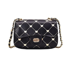 Women's Shoulder Bag Messenger Bag with Metal Chains