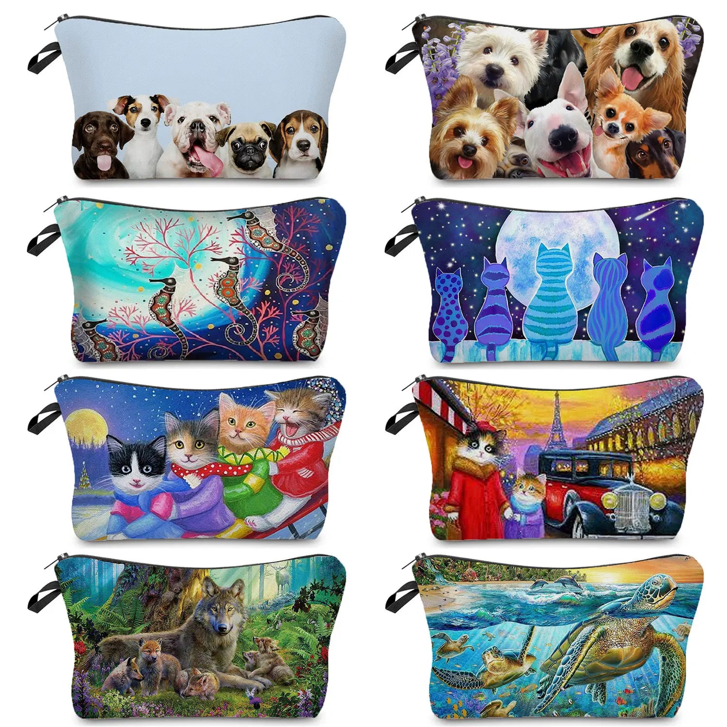 Animal Makeup Bag for Printing Cosmetic Bags Storage Zipper Organizer