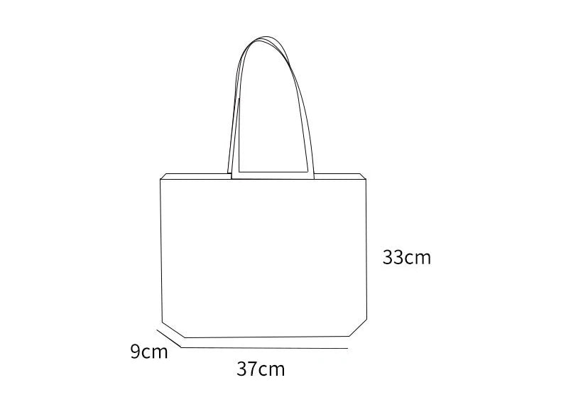 Embroidered Shoulder Canvas Bag Girls College Students Large Capacity