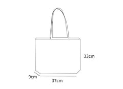 Embroidered Shoulder Canvas Bag Girls College Students Large Capacity