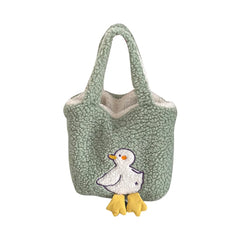 Cute Cartoon Duck Plush Shoulder Bag