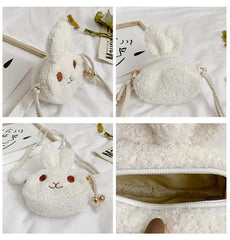 Mini Rabbit Children Coin Purse Plush Messenger Bag for Kids