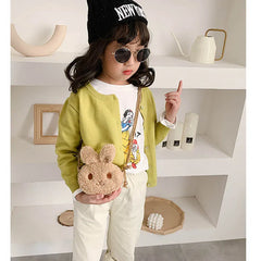 Mini Rabbit Children Coin Purse Plush Messenger Bag for Kids