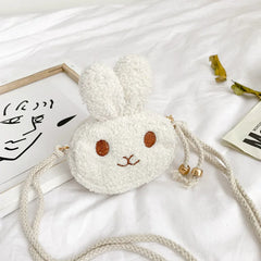 Mini Rabbit Children Coin Purse Plush Messenger Bag for Kids