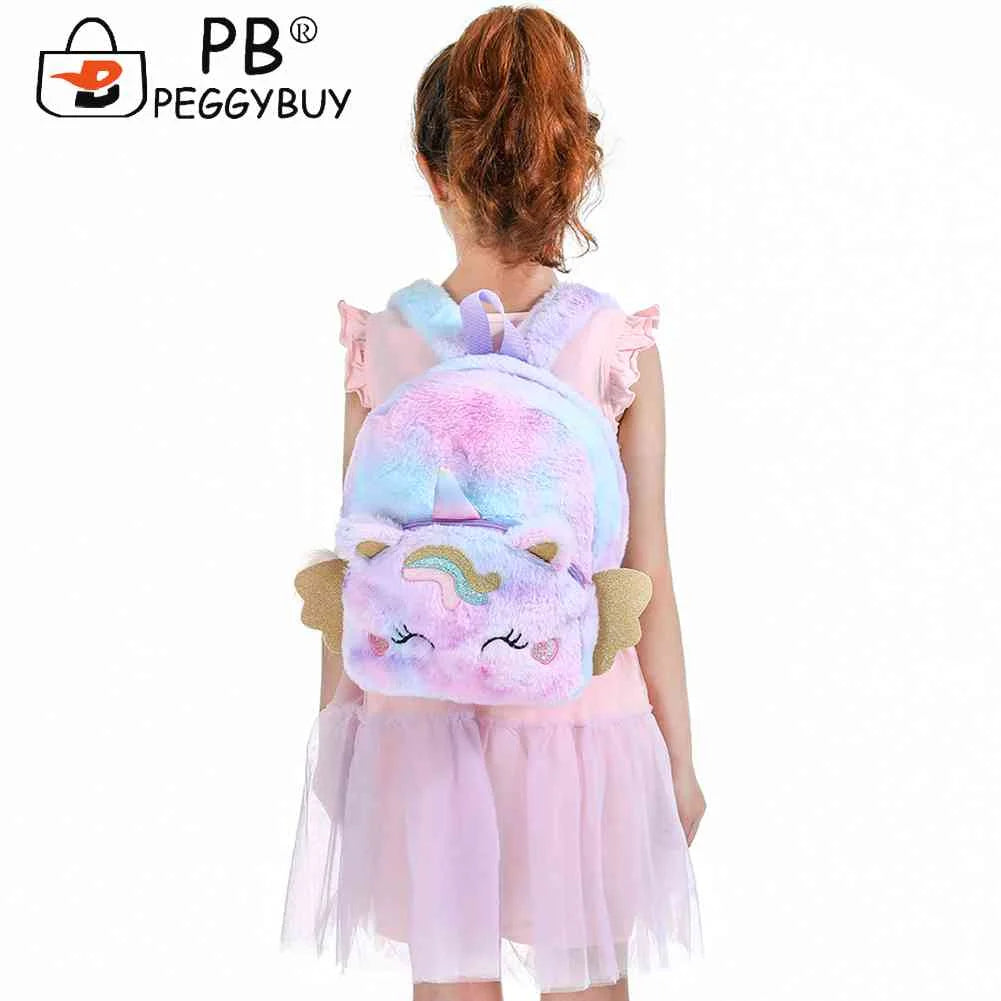 Lovely Soft Girl Plush Backpack Student Backpack Kindergarten