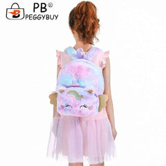 Lovely Soft Girl Plush Backpack Student Backpack Kindergarten