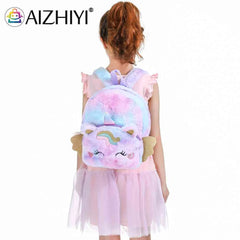 Lovely Soft Girl Plush Backpacks Student Backpacks Kindergarten