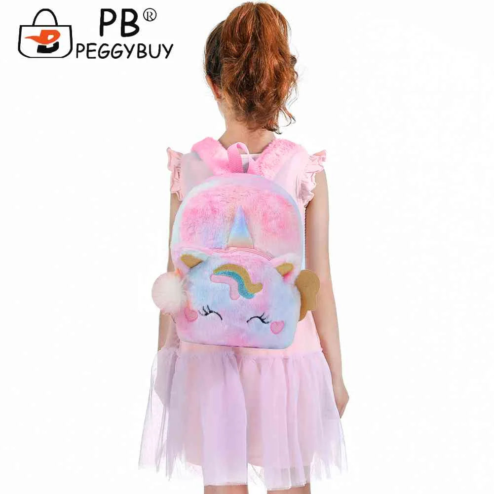 Lovely Soft Girl Plush Backpack Student Backpack Kindergarten